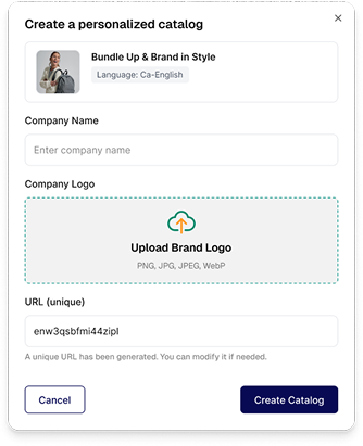 Create a personalized catalog